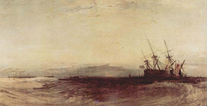Joseph Mallord William Turner Ein gestrandetes Schiff oil painting image